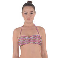 Girl Pink Halter Bandeau Bikini Top