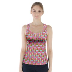 Girl Pink Racer Back Sports Top