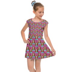 Girl Pink Kids  Cap Sleeve Dress