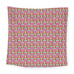 Girl Pink Square Tapestry (Large)