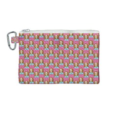 Girl Pink Canvas Cosmetic Bag (Medium)