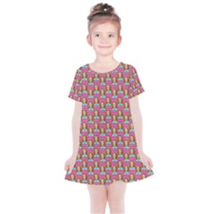 Girl Pink Kids  Simple Cotton Dress