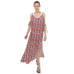 Girl Pink Maxi Chiffon Cover Up Dress