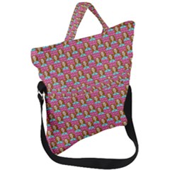 Girl Pink Fold Over Handle Tote Bag by snowwhitegirl