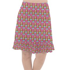 Girl Pink Fishtail Chiffon Skirt