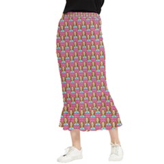 Girl Pink Maxi Fishtail Chiffon Skirt