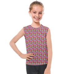 Girl Pink Kids  Mesh Tank Top