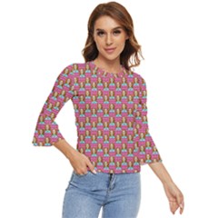 Girl Pink Bell Sleeve Top