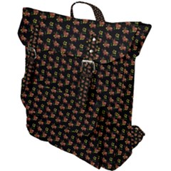 Cute Deer Pattern Black Buckle Up Backpack by snowwhitegirl