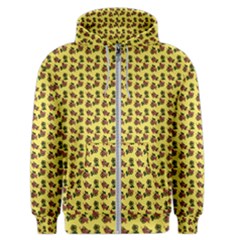 Cute Deer Pattern Yellow Men s Zipper Hoodie by snowwhitegirl