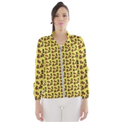 Cute Deer Pattern Yellow Women s Windbreaker by snowwhitegirl