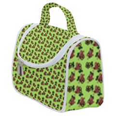 Cute Deer Pattern Green Satchel Handbag by snowwhitegirl