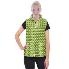 Cute Deer Pattern Green Women s Button Up Vest by snowwhitegirl