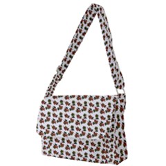 Cute Deer Pattern White Full Print Messenger Bag (S)