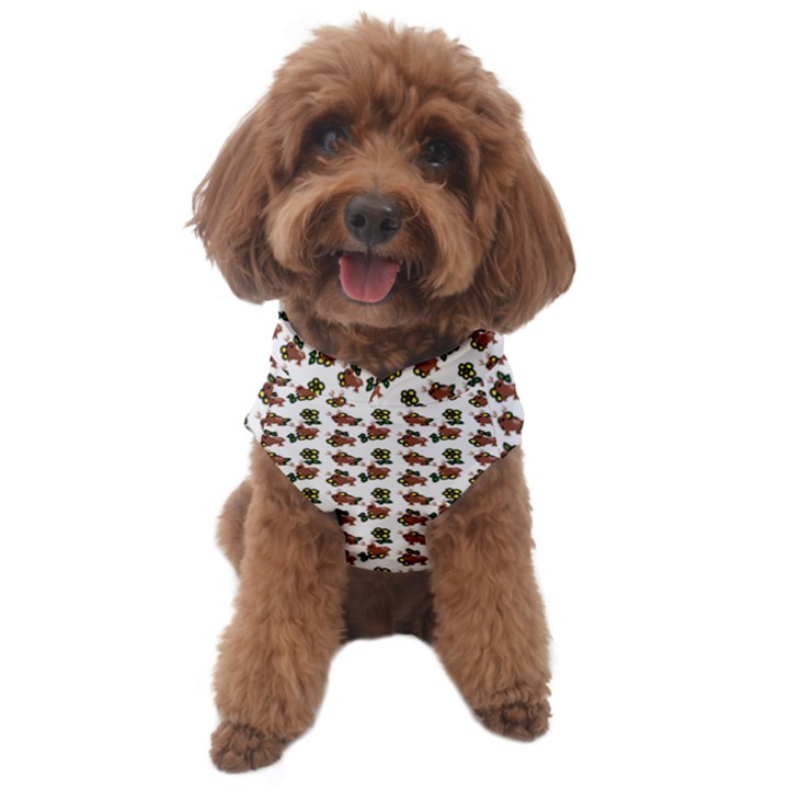 Cute Deer Pattern White Dog Sweater