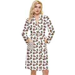 Cute Deer Pattern White Robe by snowwhitegirl