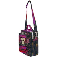 Floral Band Goth Girl Grey Bg Crossbody Day Bag