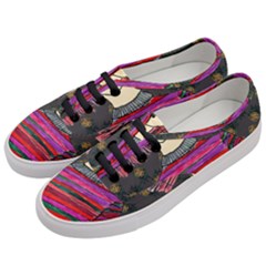 Floral Band Goth Girl Grey Bg Women s Classic Low Top Sneakers