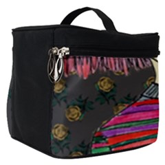 Floral Band Goth Girl Grey Bg Make Up Travel Bag (small)