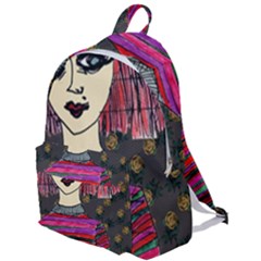 Floral Band Goth Girl Grey Bg The Plain Backpack