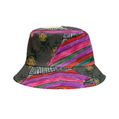 Floral Band Goth Girl Grey Bg Bucket Hat