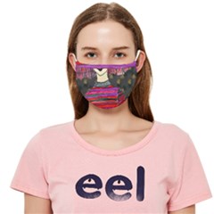 Floral Band Goth Girl Grey Bg Cloth Face Mask (Adult)