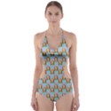 Girl Blue Cut-Out One Piece Swimsuit View1