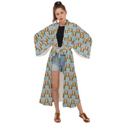 Girl Blue Maxi Kimono by snowwhitegirl