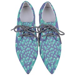 Blue Dandelions  Cute Plants Pointed Oxford Shoes by SychEva