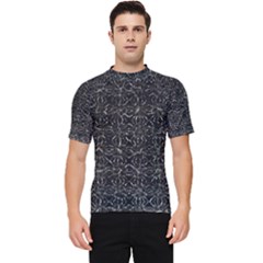 Dark Grunge Geometric Print Pattern Men s Short Sleeve Rash Guard by dflcprintsclothing