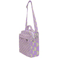 Yellow Hearts On A Light Purple Background Crossbody Day Bag by SychEva