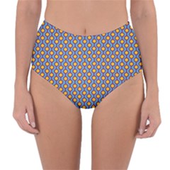 Yellow Circles On A Purple Background Reversible High-waist Bikini Bottoms by SychEva