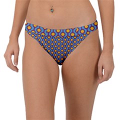 Yellow Circles On A Purple Background Band Bikini Bottom by SychEva