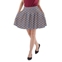 Yellow Circles On A Purple Background A-line Pocket Skirt by SychEva