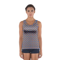Yellow Circles On A Purple Background Sport Tank Top  by SychEva