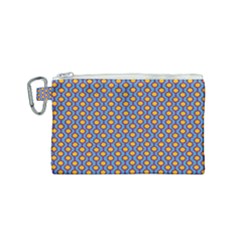 Yellow Circles On A Purple Background Canvas Cosmetic Bag (small) by SychEva