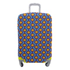 Yellow Circles On A Purple Background Luggage Cover (small) by SychEva