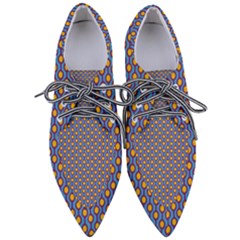 Yellow Circles On A Purple Background Pointed Oxford Shoes by SychEva