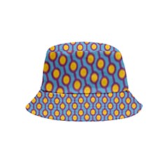 Yellow Circles On A Purple Background Bucket Hat (kids) by SychEva