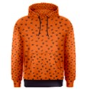 Halloween, Black bats pattern on orange Men s Core Hoodie View1