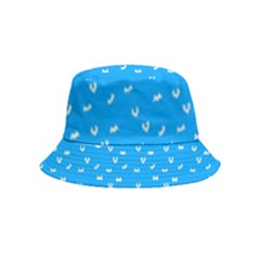 Halloween White Bars At Sky Blue Color Bucket Hat (kids) by Casemiro