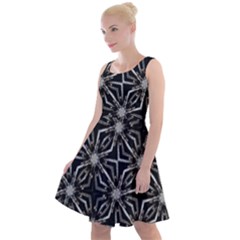 Futuristic Industrial Print Pattern Knee Length Skater Dress by dflcprintsclothing