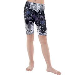 Twin Migraines Kids  Mid Length Swim Shorts by MRNStudios