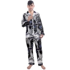 Twin Migraines Men s Long Sleeve Satin Pajamas Set by MRNStudios