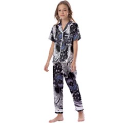 Twin Migraines Kids  Satin Short Sleeve Pajamas Set by MRNStudios