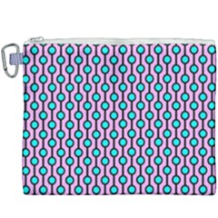 Blue Circles On Purple Background Geometric Ornament Canvas Cosmetic Bag (xxxl) by SychEva