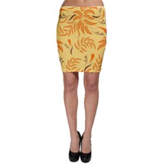 Folk Flowers Pattern Floral Surface Design Seamless Pattern Bodycon Skirt by Eskimos