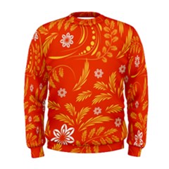 Folk Flowers Pattern Floral Surface Design Seamless Pattern Men s Sweatshirt by Eskimos