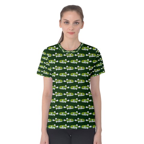 Green Puffer Women s Cotton Tee by SeaworthyClothing