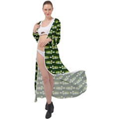 Green Puffer Maxi Chiffon Beach Wrap